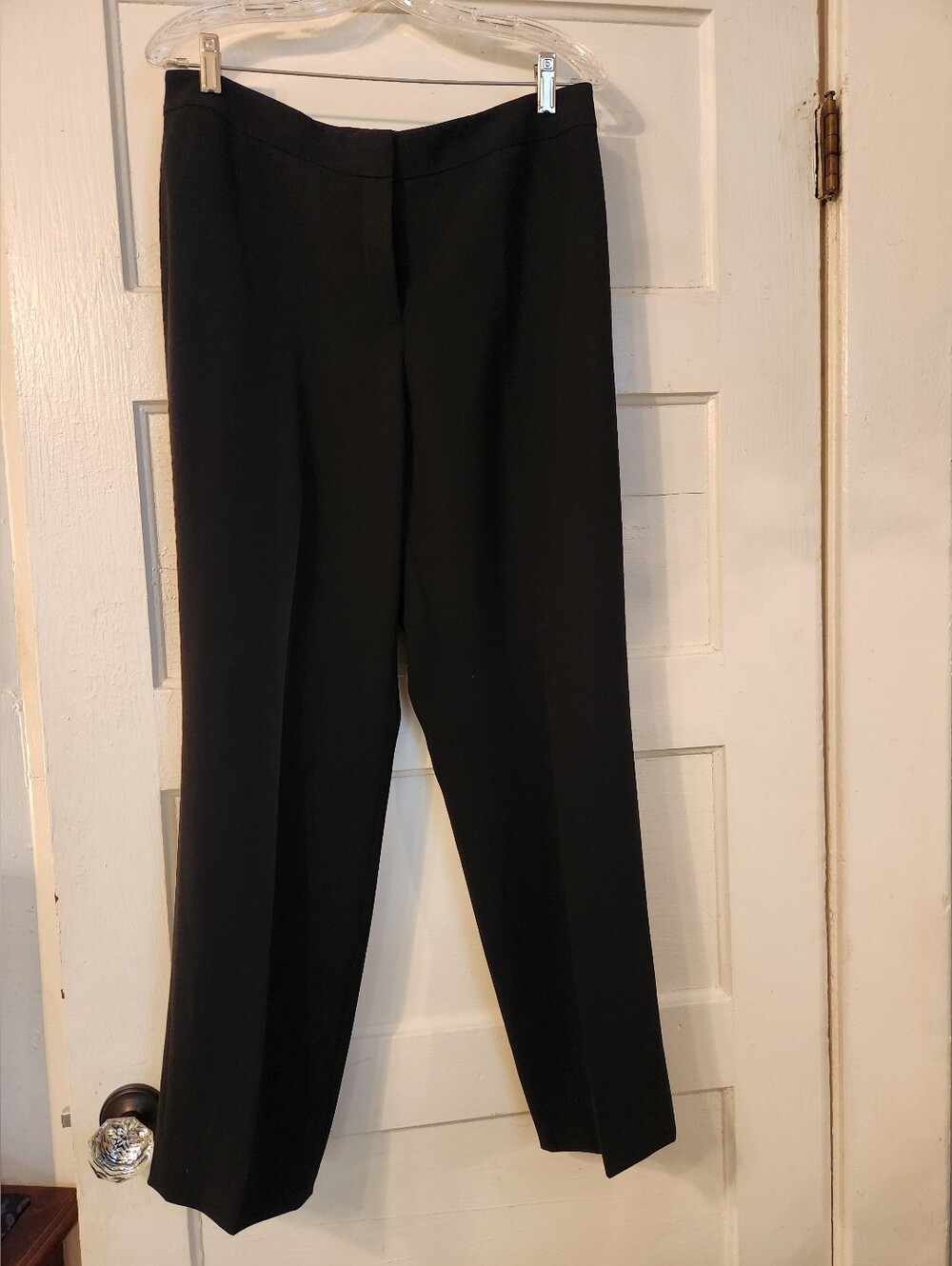 Lafayette 148 Pants Finesse Crepe Barrow Black EUC Sz 12 Office, Quiet Luxury